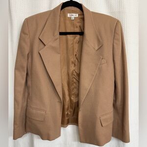 Vintage Talbots Women's 100% Wool Camel Blazer